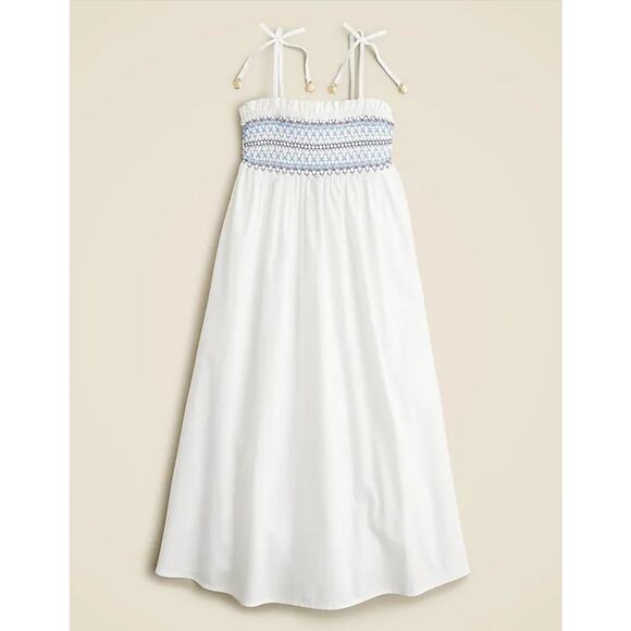 Crewcuts Girl's Paloma Smocked Cotton Poplin Maxi Dress US Girl's 7 New - Picture 2 of 7